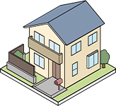 住宅購入を表す家のイラスト