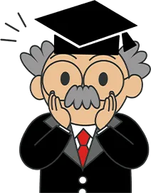 呼びかける博士のイラスト