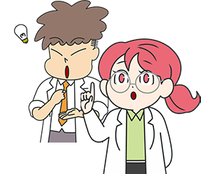 設備ニーズについて驚きの表情を見せる男性助手と、落ち着いて設備や内装の重要性を説明する女性助手のイラスト。