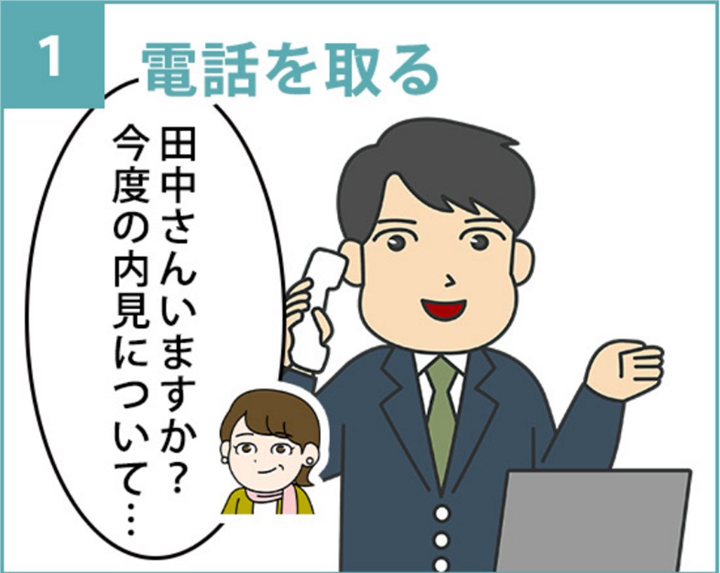 1.電話を取る