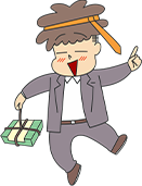 SEOやキーワードを意識せずに手探りでページ制作を行っている男性助手のイラスト