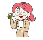 査定を行う女性のイラスト。実際にどのような物件をいくらで査定したか、最新の動向を報告するコンテンツを示している。