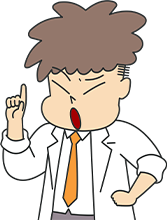 説明している助手のイラスト