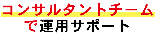 コンサルタントチームで運用サポート