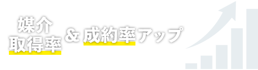 媒介取得率＆成約率アップ